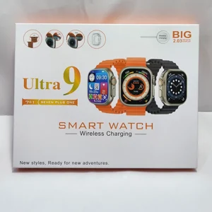 ساعت هوشمند Ultra 9 صفحه 2.03 اینچ + شارژ بیسیم همراه ۷ بند قابل تعویض 7 ساعت هوشمند Ultra 9 همراه با بندهای قابل تعویض
