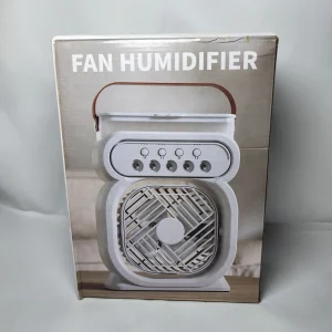 فن رومیزی بخور سرد چندکاره مدل Fan Humidifier با 5 نازل بخار در حالت روشن