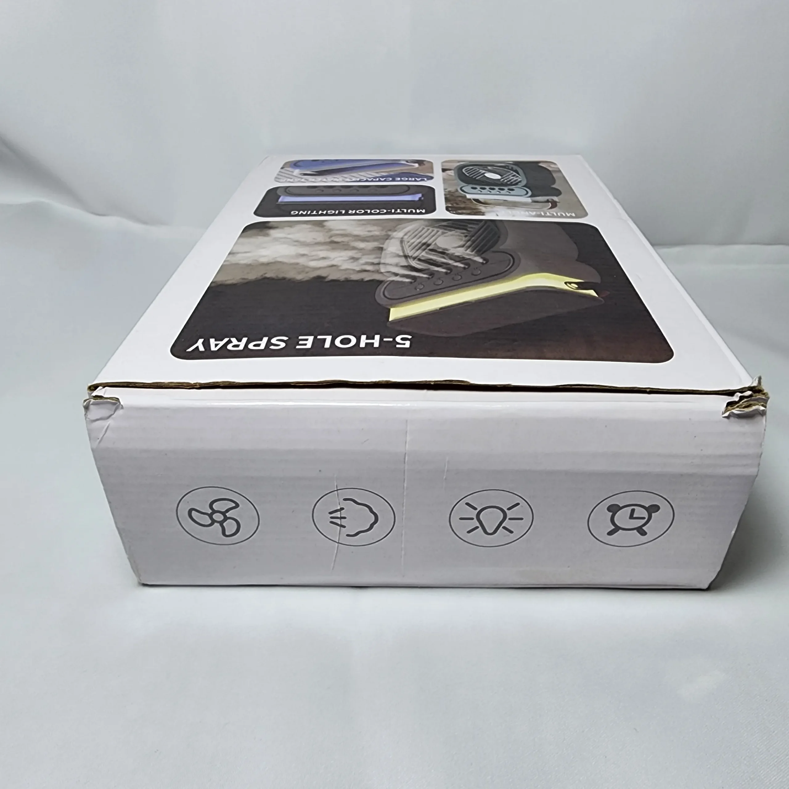 پنکه رومیزی خنککننده و بخور سرد چندکاره مدل Fan Humidifier 12 فن رومیزی بخور سرد چندکاره مدل Fan Humidifier با 5 نازل بخار در حالت روشن