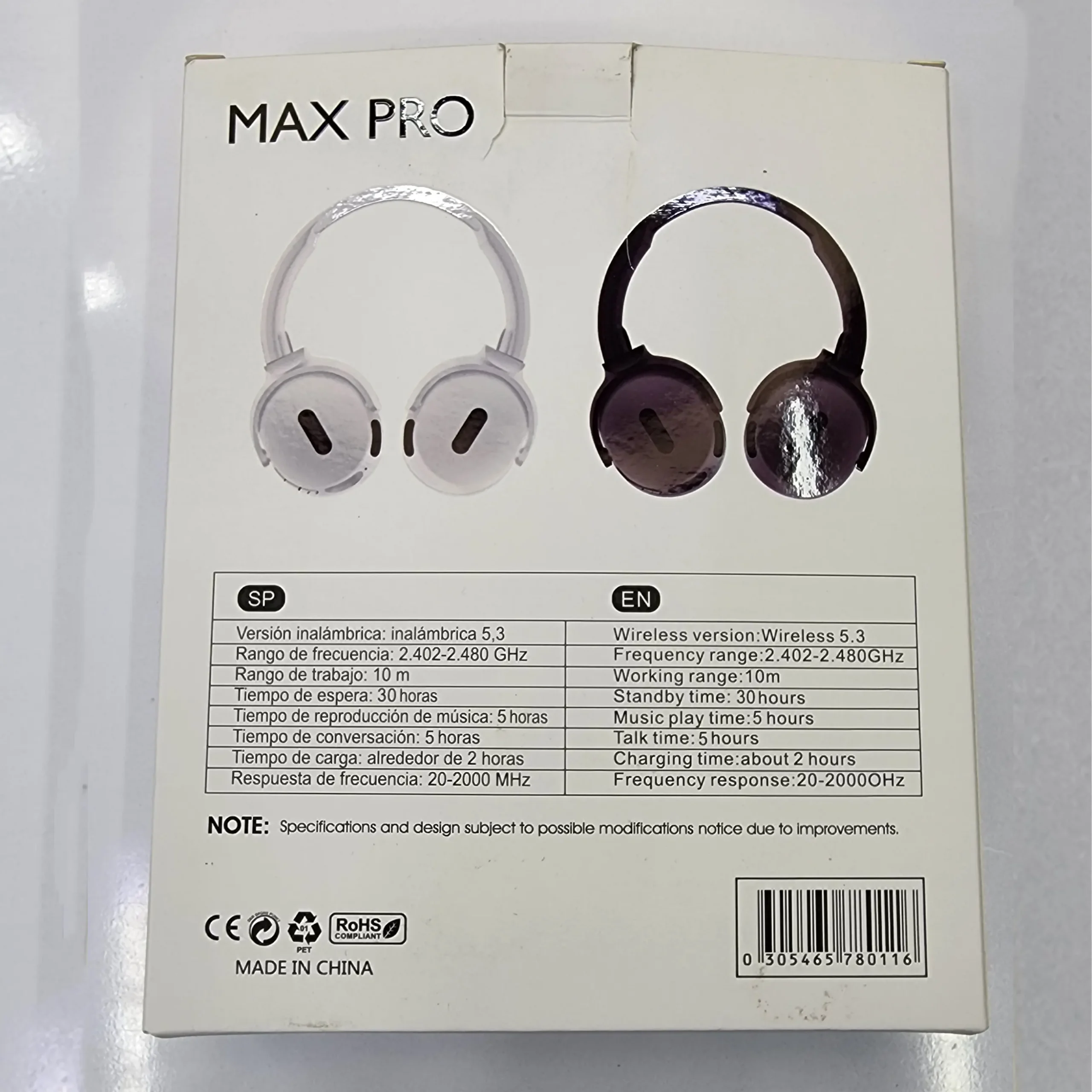 هدفون بی سیم Max Pro 2 هدفون بی سیم Max Pro