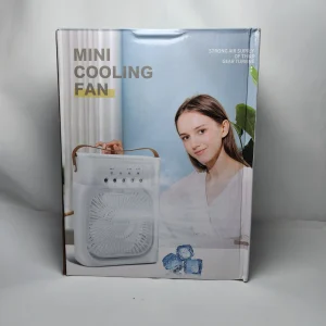 پنکه خنککننده رومیزی Mini Cooling Fan مدل توربینی با مخزن آب و اسپری مه خنک 5 مینی کولر، پنکه آبی قابل حمل، کولر رومیزی USB، فن خنککننده همراه، فن اسپری مه، کولر کوچک