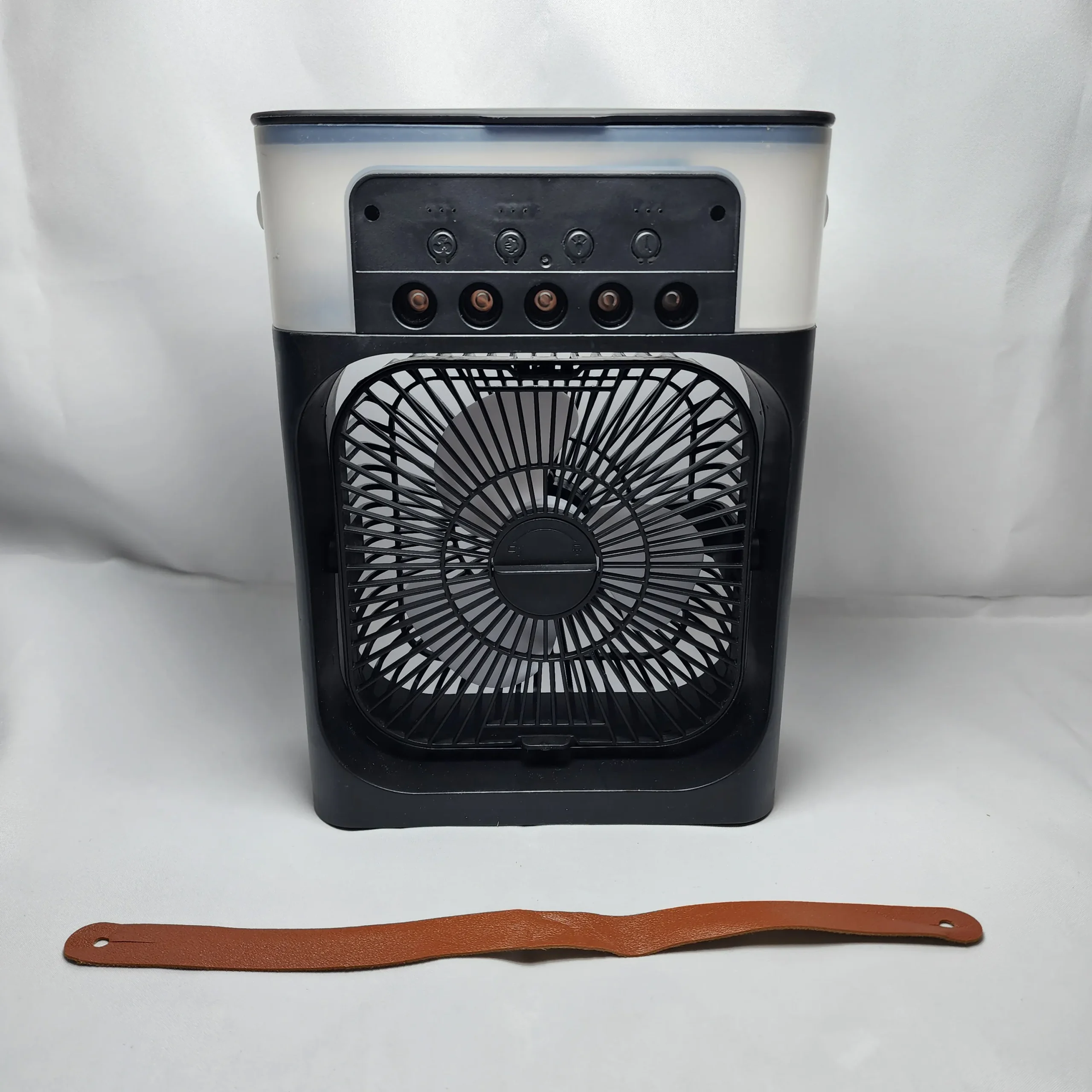 پنکه خنککننده رومیزی Mini Cooling Fan مدل توربینی با مخزن آب و اسپری مه خنک 2 مینی کولر، پنکه آبی قابل حمل، کولر رومیزی USB، فن خنککننده همراه، فن اسپری مه، کولر کوچک